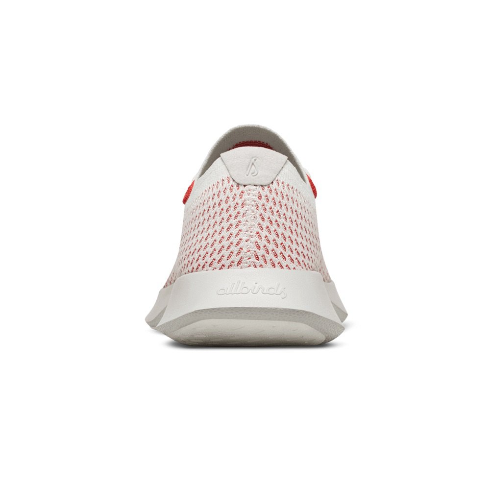 Allbirds Men\'s Running Shoes White/Red - Tree Dashers - 10328IHQZ